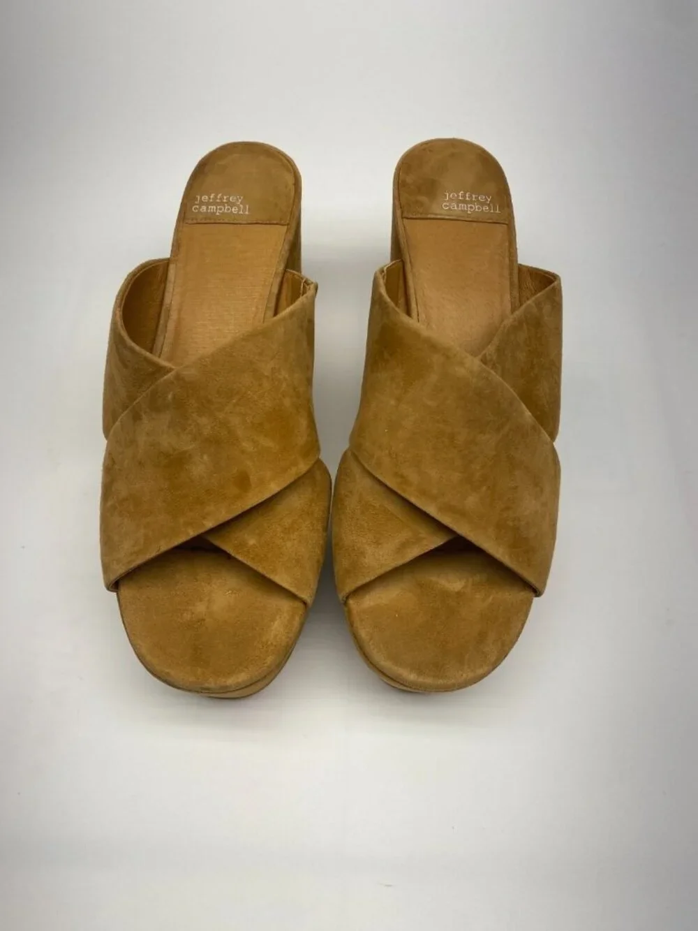 Jeffrey Campbell Womens Coerce Tan Platform Sandal Sz 8.5